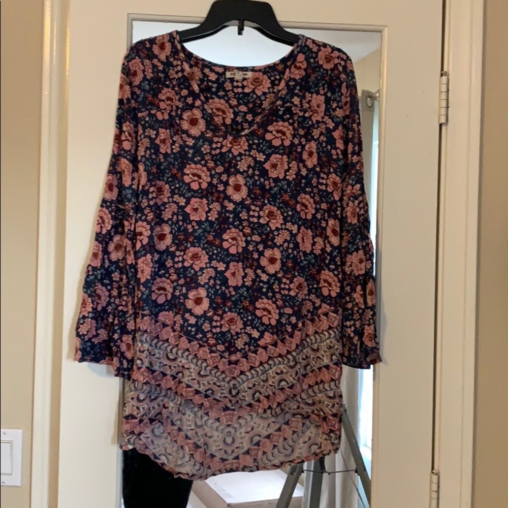 Billabong | fall floral bell sleeve dress